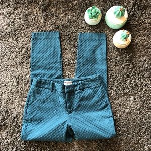 Teal Merona Classic Fit Embroidered Pants